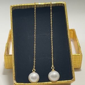 Authentic Freshwater pearl earrings thread